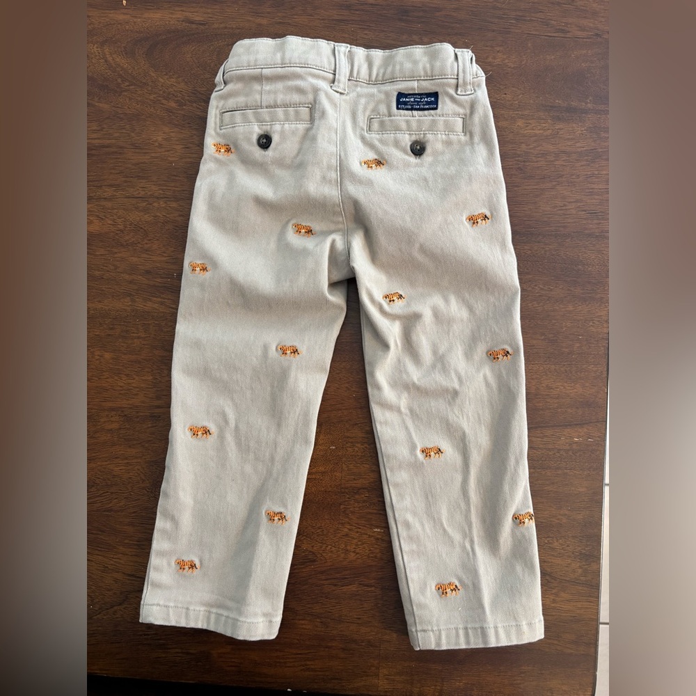 Janie and Jack Embroidered Tiger Pants - Toddler - Picture 3 of 4